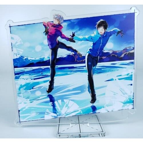 Japan Anime YURI!!! on ICE Plisetsky Yuri Katsuki Victor Nikiforov Cosplay Acrylic Stand Figure Double Side Model Desk Decor Toy