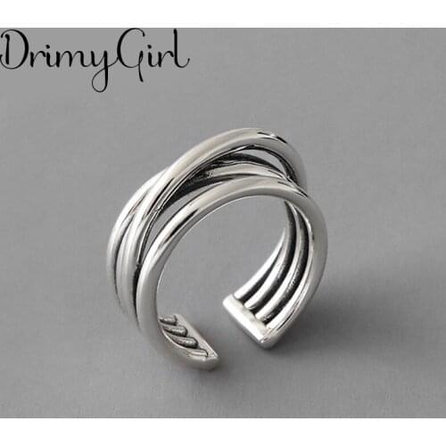 New Arrivals Boho Vintage Multilayer Chains Rings For Women Large Adjustable Size Finger Ring Fashion Jewelry 2021