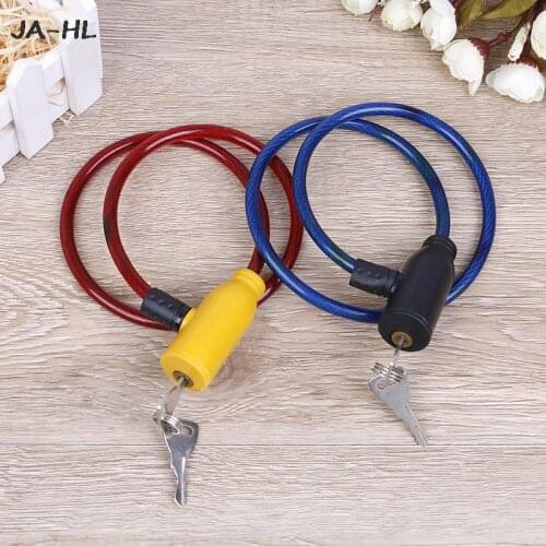 1 pc Metal Cycling 8x640mm Cable Anti-Theft Bike Safety Lock With 2 Keys
