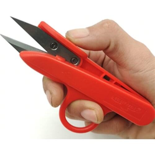 1pcs Fishing Scissors Folding Stainless Steel Handle Pliers Line Cutter Sharp Garnelen-typ Cut Clipper Tackle Tools Finger Guard