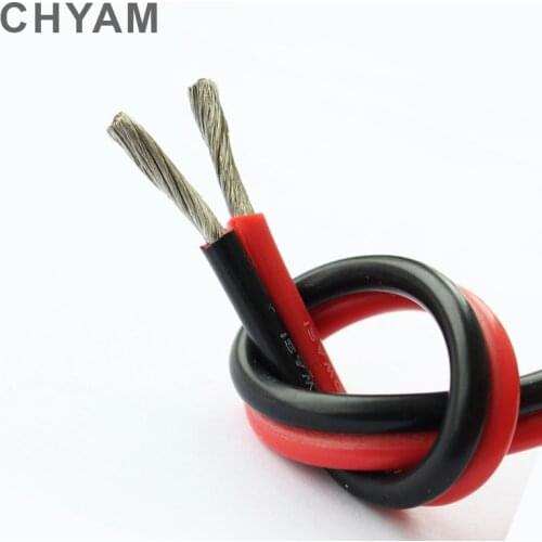 18 20 22 AWG 2pins Red Black Copper Cable Tinned Copper Electric Wire Insulated Electrical Extend Cord Wiring