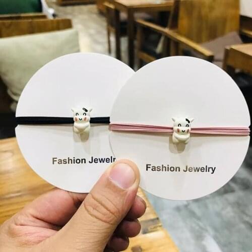 2021 New Arrive Hot Selling Fashion Acrylic Bull Hair Band Women Girls Kids Hair Rope Hair Rings Headpiece Hair Acessories Gifts