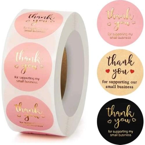 500Pcs Thank You Stickers Gift Seals Labels Thank You for Supporting My Small Business vintage Stickers Festival vellum Stickers