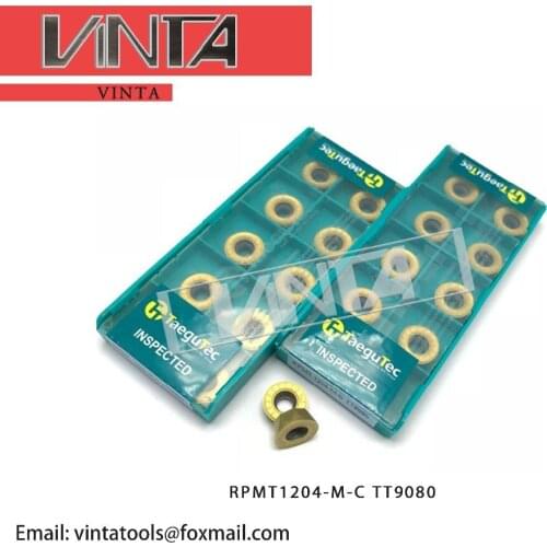 Free shipping high quality 10pcs/lots RPMT1204-M-C TT9080 cnc carbide milling inserts cutter milling cutting tools
