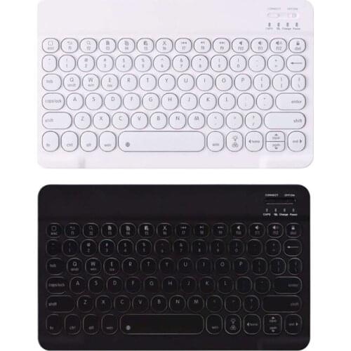 Retro Bluetooth-compatible Keyboard Colorful Backlit for ipad Phone Tablet Mini Wireless Keyboard Compatible with