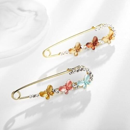 Butterfly Enamel Pin Color Bow Drop Oil Brooch Ladies Shawl Buckle Cardigan Sweater Accessories Brooches for Women Pins 1.16