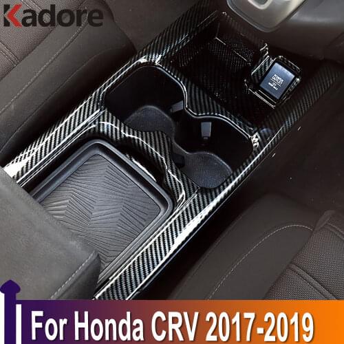 For Honda CRV CR-V 2017 2018 2019 Matte Water Cup Holder Decorative Frame Cover Trim Sticker Car Styling Accessories