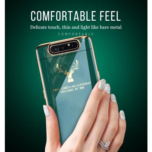 GKK Luxury Transparent Plating Case For Samsung Galaxy A80 Case 360 Full Protection Perfect fit Cover For Samsung A80 case funda