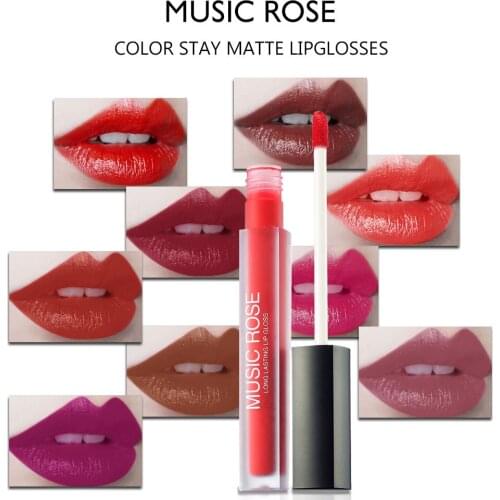 Music Rose dark colors lipstick long lasting waterproof Lips makeup cosmetic for women 24 color