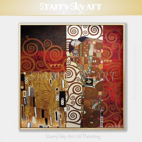 High Skills Artist Reproductions Gustav Klimt Oil Painting on Canvas New Create Gustav Klimt Oil Painting for Living Room Wall