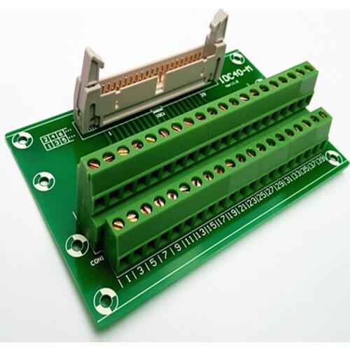 IDC40 2x20 Pins 0.1" Male Header Breakout Board, Terminal Block, Connector