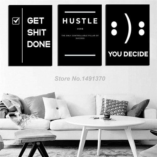Mindset You Decide Canvas Painting Success Oil Print Poster Wall Art Picture For Living Room Home Motivational Quote