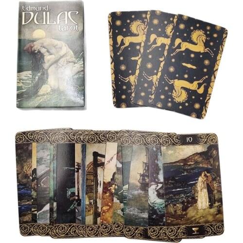 Edmund Dulac Tarot Cards With QR Code For Guidebook English Version Card Deck Divination Gameplay Party Entertainment Board Game