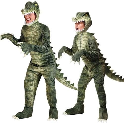 Kigurumi Men Boys Anime Adult Sleepwear American Crocodile Onesies Pajamas Cosplay Costume Halloween Carnival Masquerade Party