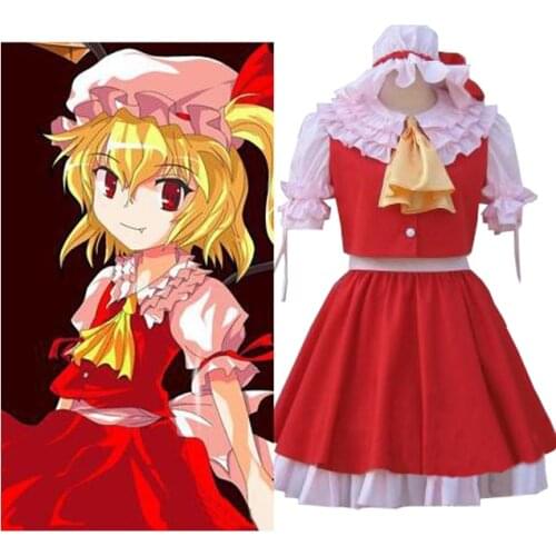 Anime Touhou Project flandre scarlet Cosplay Costume custom any size Halloween