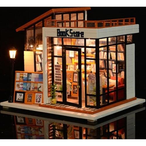 Doll House Furniture Miniature Dollhouse DIY Miniature House Room Theatre Puzzle Toys Children DIY Dollhouse CASA DE BONECA M12A