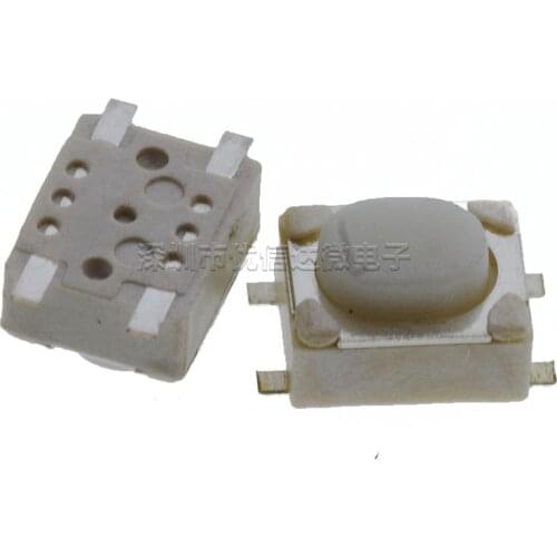 100pcs/lot Micro Button Tact Switch SMD 4Pin 3X4X2.5MM White Tactile Tact Push Button Micro Switch Momentary 3*4*2.5mm
