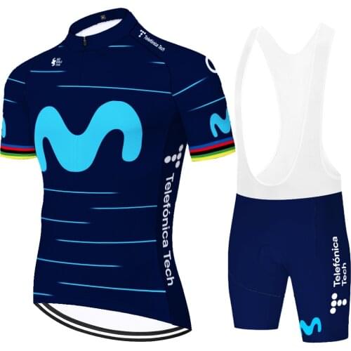 Movistar cycling jersey pro team Bike Shorts Set Quick Dry Rope For Mens Pro Cycling Culotte maillot cycliste pro 2020