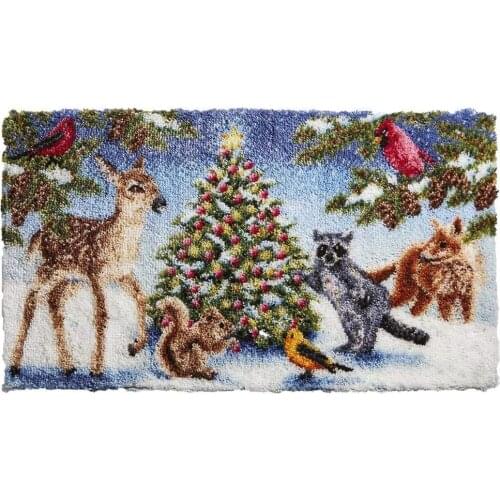 Latch Hook Kits, Large Latch Hook Rug Kit for Adults Halloween Hat Latch Hook Kits with Printed Canvas Christmas Decoration