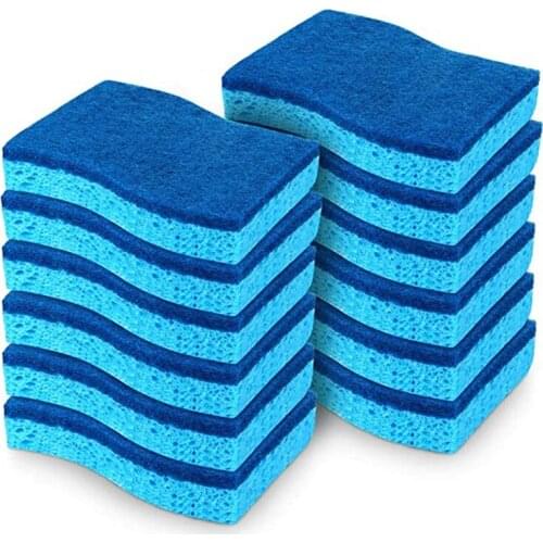 Brite Non-Scratch Scrub Sponge, Cleans Fast Without Scratching, Stands Up to Stuck-on Grime Blue