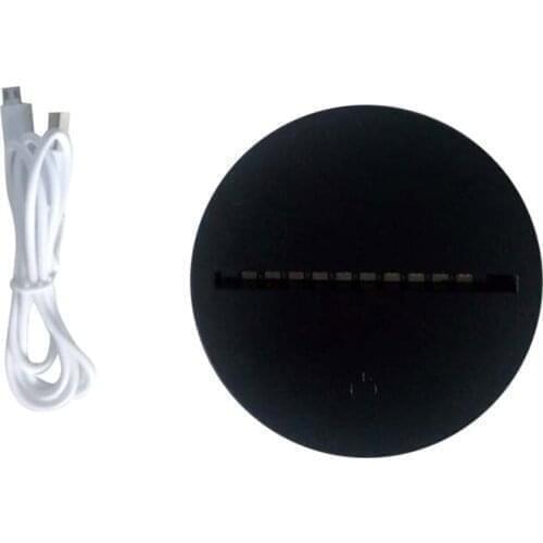 LED Lamp Bases for 3D Illusion Night Light 7 Colors Touch Switch Replacement Base for 3D Table Desk Lamps