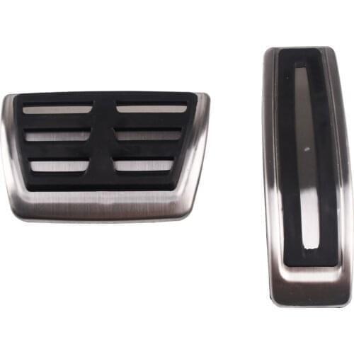 Stainless Steel Gas Accelerator Fuel Brake Pedals AT Plate Pad For Audi Q7 Porsche Cayenne VW Volkswagen Touareg 2007-2015