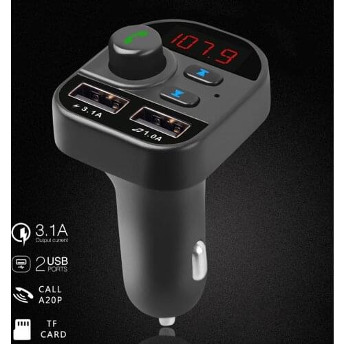 Portable Bluetooth 5.1 Dual USB Ports FM Transmitter MP3 Music Player Car Charger Digital Display Universal Car Accessories