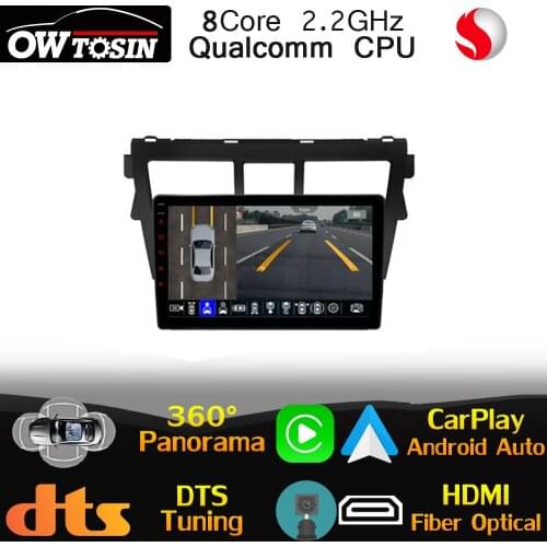 Qualcomm CPU Android For Toyota Vios XP90 Belta Yaris sedan 2006-2013 Car Radio GPS 360 Panoramic Head Unit WiFi Stereo CarPlay