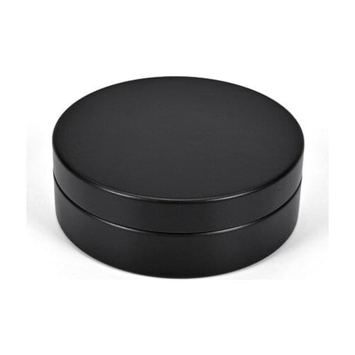 80 X 100ml Empty Round Matte Black Aluminum Lip Balm Tins For Cosmetic Packaging Black Metal Packing Cosmetic Jar 80x28mm