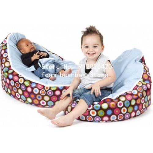Pink balls Designs Baby Bean Bag Chair Lounger Sleeping Bed-Nursery Portable Seat Baby Beanbag Chair without Fillings