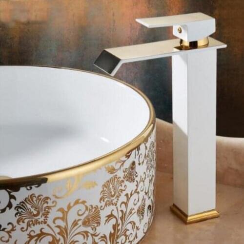 New Arrival Waterfall Faucet hot and cold Square Crane Brass Basin Faucet Waterfall Sink Faucet Single Handle water tap
