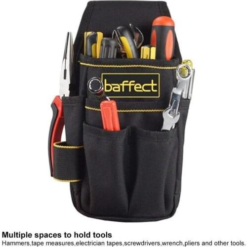 Baffect Tool Bag 600D Oxford Tool Belt for Electrician Technician Waist Pocket Pouch Small Tool Bag With Belt Screwdriver Holde