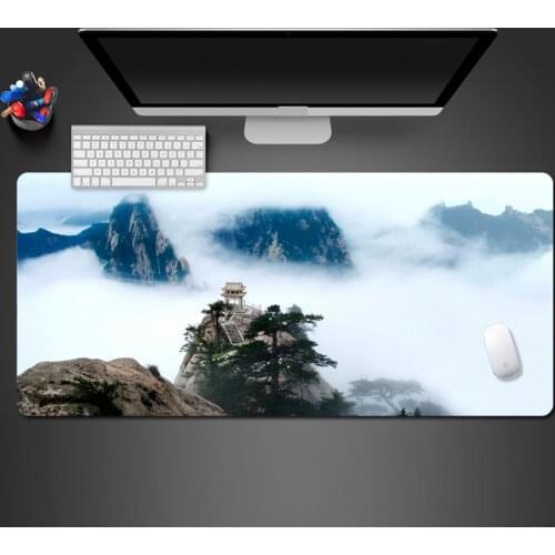 Super Beautiful Chinese Style Ink Landscape Mouse Pad High Quality Large Rubber Lock Mouse Pad Personality Game Best-selling Mat