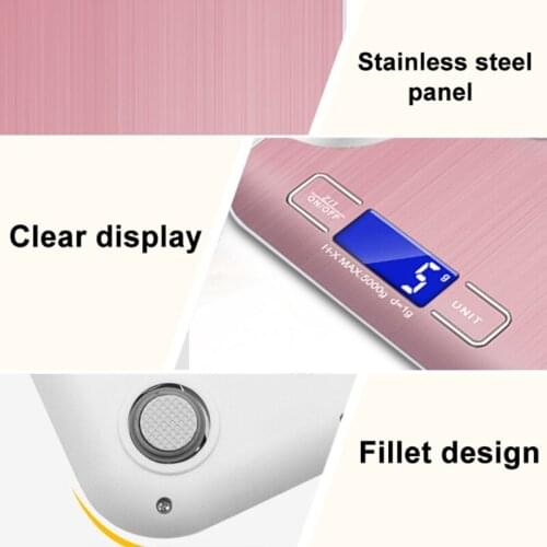 Slim Electronic Kitchen Digital Scale 5kg/1g 10kg/1g Weight Weighing Balance 203C
