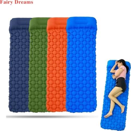 Camping Mat In The tent Inflatable Mattress Sleeping Pad Ultralight Camping Mattress Sleeping Mat Travel Air Bed With Pillow