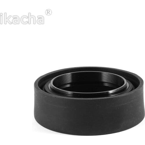 Universal 52mm 3-Stage 3 in1 Collapsible Rubber Foldable Lens Hood 52 mm DSIR Lens For Canon For Nikon For Sony Camera