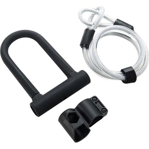 Bicycle U Lock Steel Safety Anti-Theft MTB Road Bike Cable U-Lock Set Security Cycling Locks