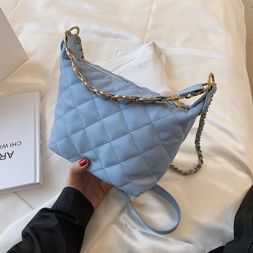 Vintage Diamond Lattice Shoulder Crossbody Bags for Women 2021 New Brand Designer Handbags Purses Messenger Bags Casual Totes