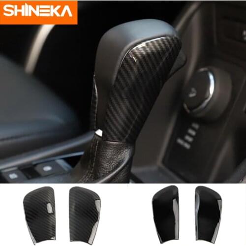 SHINEKA Interior Mouldings For Jeep Cherokee 2019+ ABS Gear Shift Knob Head Cover Trim Styling Sticker For Grand Commander 2018