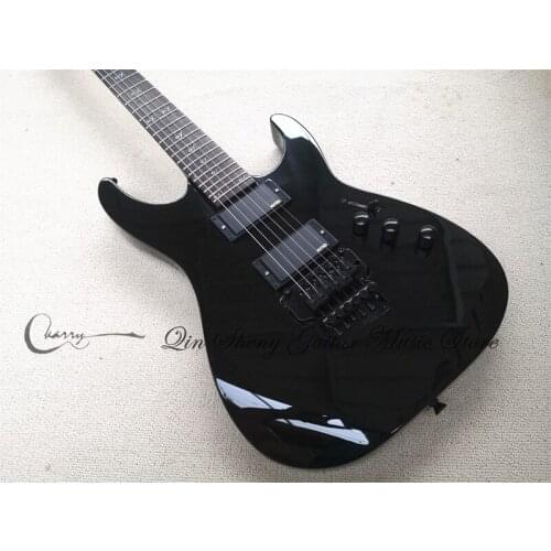Order booking 6 strings electric guitar, black guitar,skull inlay,tremolo bridge HH pickups,black buttons
