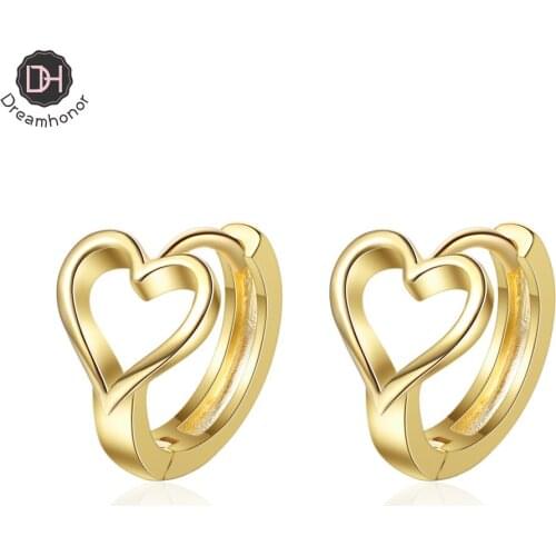 Dreamhonor 2021 Hot Sale Fashion Style 925 Silver Hollow Heart Clip Earrings For Woman Jewelry
