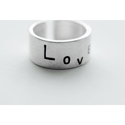 925 Sterling Silver L Open Rings For Women Vintage Jewelry Accessories Free Shipping