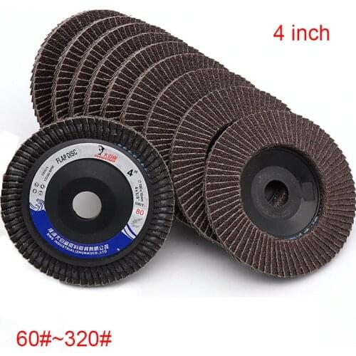 1PCS 60#~320# 4 Inch Polishing Grinding Wheels Abrasive Quick Change Sanding Flap Disc 100*16 Thousand Impeller