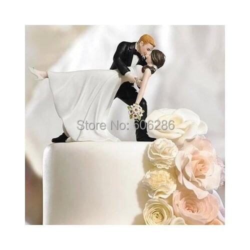 10pcs/LOT Wedding favor and decoration--Tango dancing couple figurine Bride and Groom wedding cake toppers