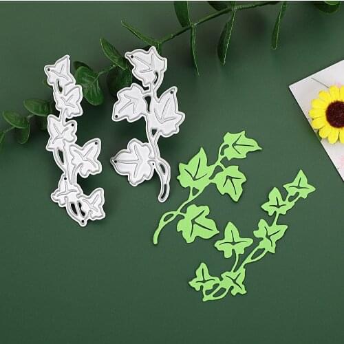 2PCs Leaves Metal Cutting Dies Scrapbooking Album Decoration Craft Card Making Stencil Die Cut Troqueles Leaf Mold Slimline Dies