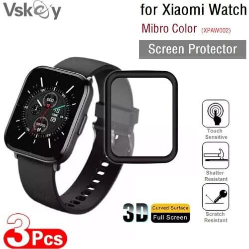 2PCS 3D Curved Soft Screen Protector for Xiaomi Mibro Color XPAW002 Smart Watch Full Cover Protective Film (Non Tempered Glass)