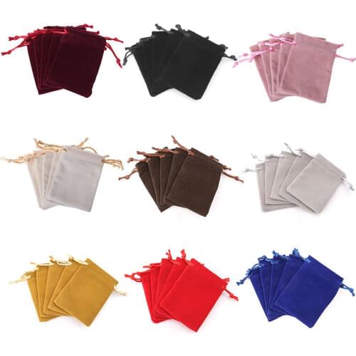5pcs RPG Dice Bag Velvet Drawstring Bags Tarot Card Jewelry Bag 10*12cm High-grade Flannel Bag Gift Bag Drop Shipping