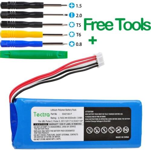 6500mAh P5542100-P Battery Replacement Compatible for JBL Pulse 2, Pulse 3 Waterproof Bluetooth Speaker