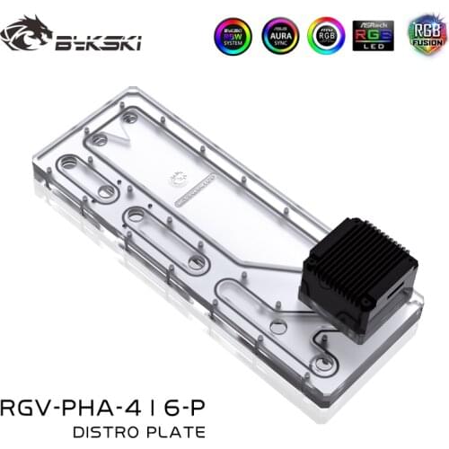 BYKSKI Acrylic Tank use for Phanteks 416 Computer Case / 3PIN 5V D-RGB / Combo DDC Pump Cool Water Channel Solution