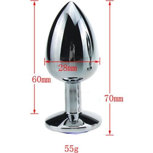 Stainless Steel Anal Plug Anal Beads Crystal Jewelry Heart Butt Plug Stimulator Sex Toys Dildo